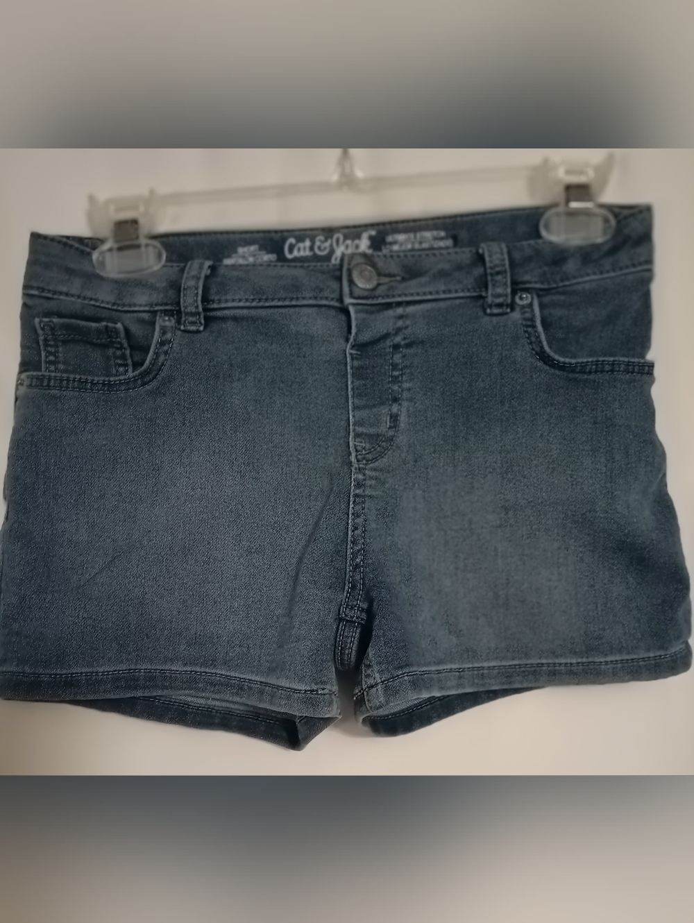 Cat & Jack Light Blue Denim Shorts with Contrast Stitching 10/12